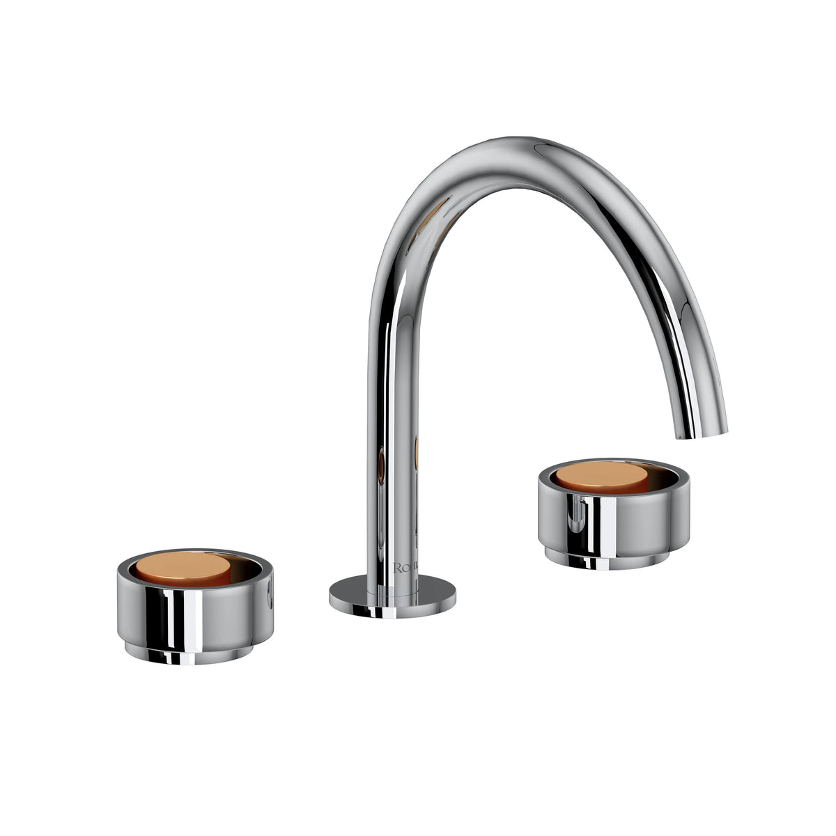ROHL Eclissi Widespread Lavatory Faucet With C-Spout EC08D3 - Polished Chrome/Satin Gold