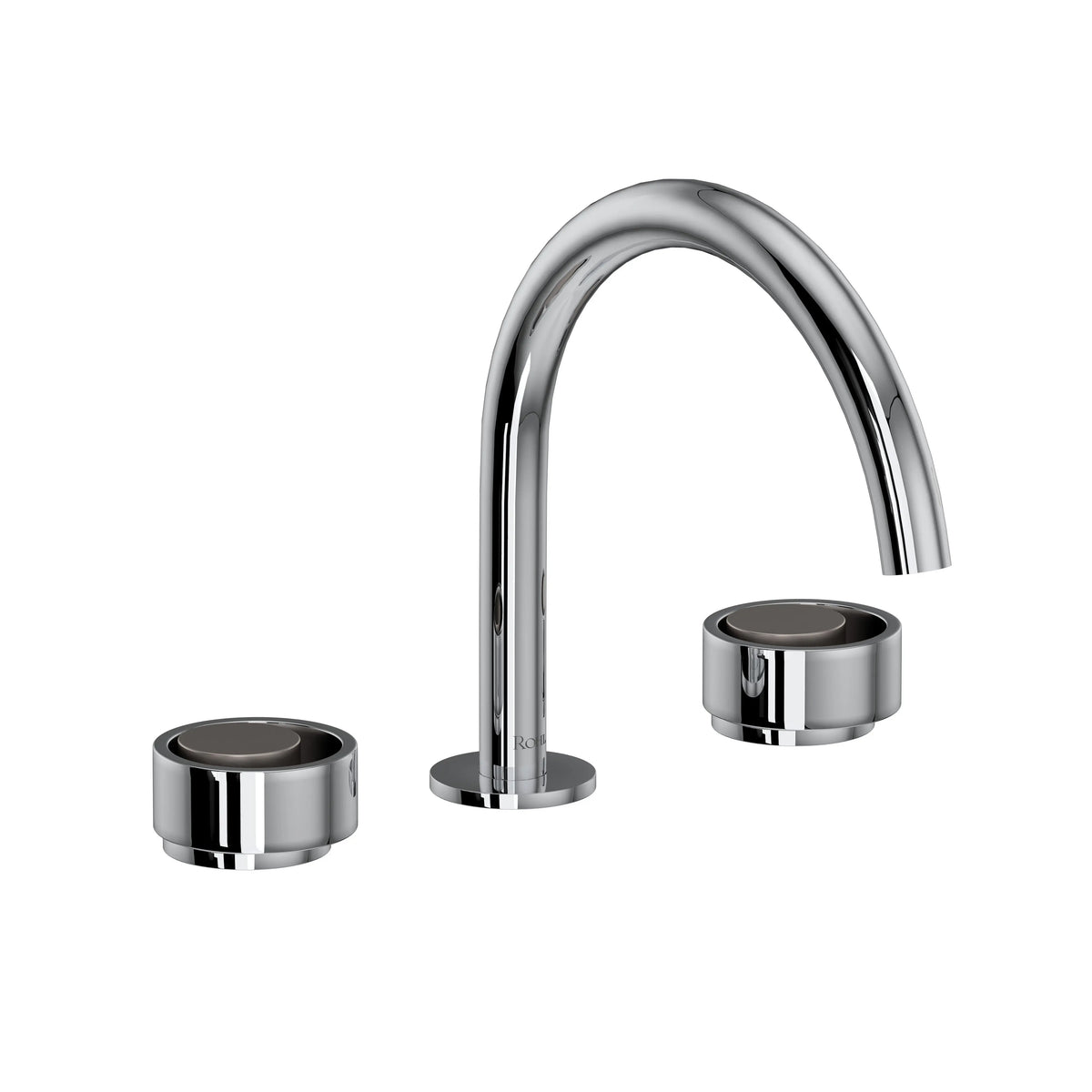 ROHL Eclissi Widespread Lavatory Faucet With C-Spout EC08D3 - Polished Chrome/Satin Nickel