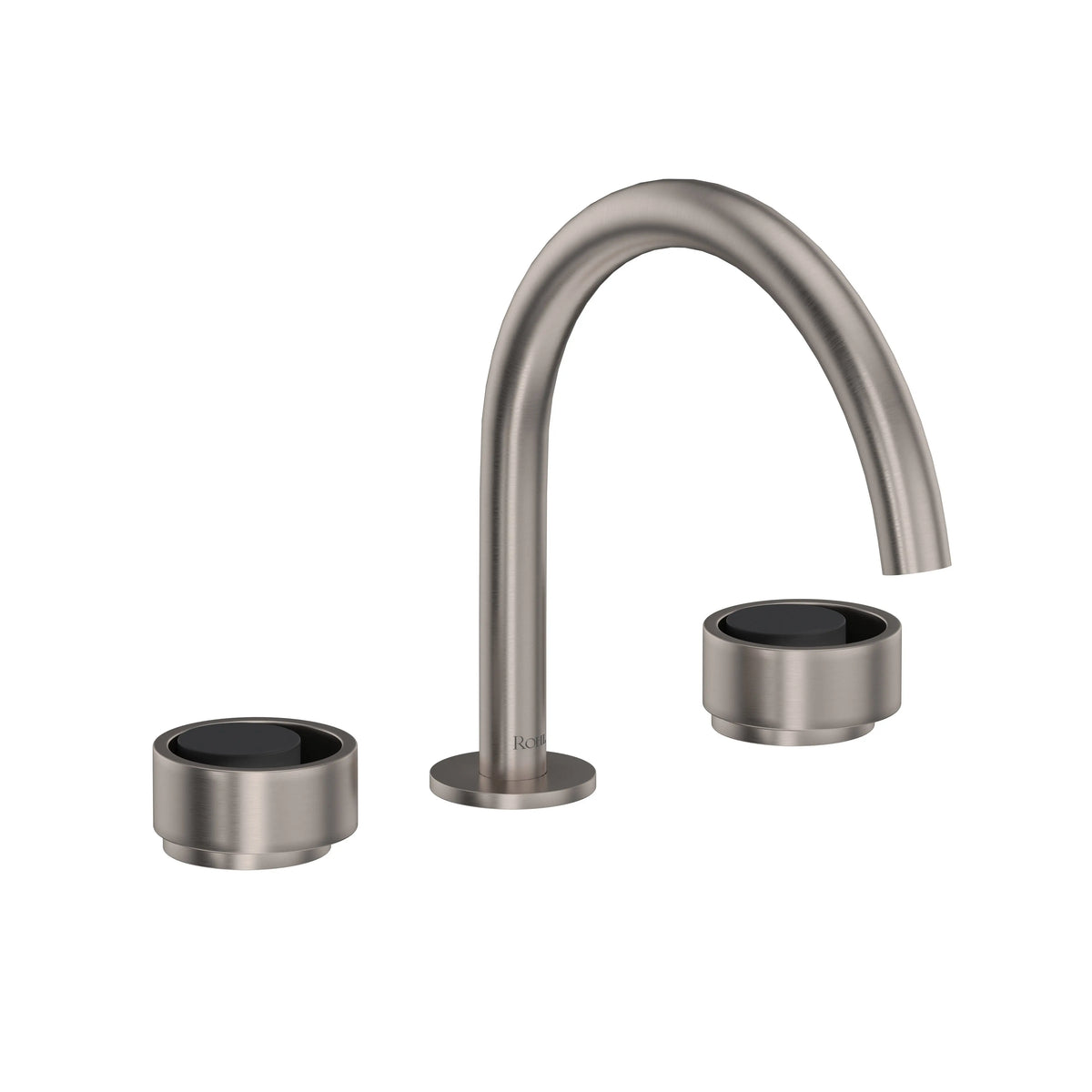 ROHL Eclissi Widespread Lavatory Faucet With C-Spout EC08D3 - Satin Nickel/Matte Black