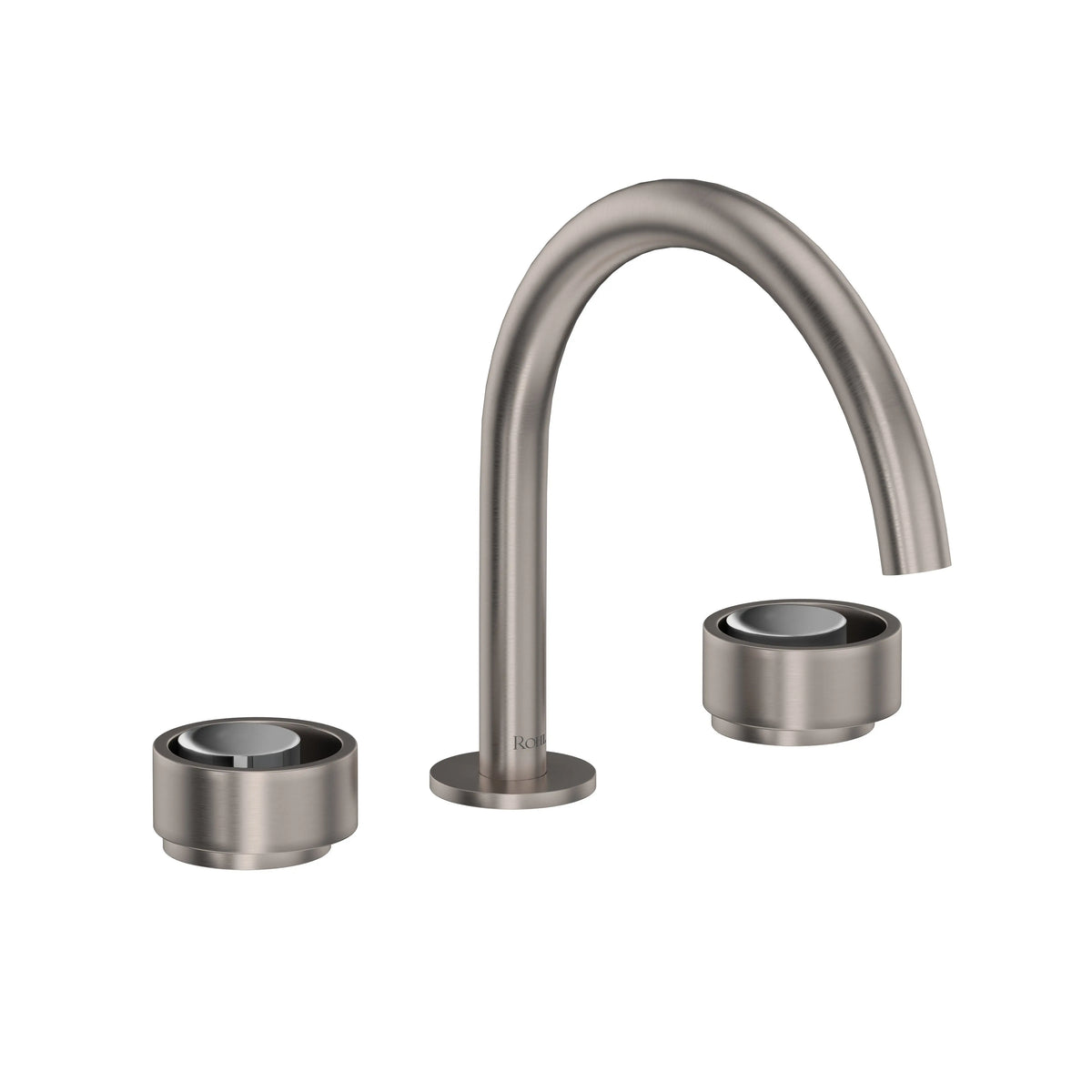 ROHL Eclissi Widespread Lavatory Faucet With C-Spout EC08D3 - Satin Nickel/Polished Chrome