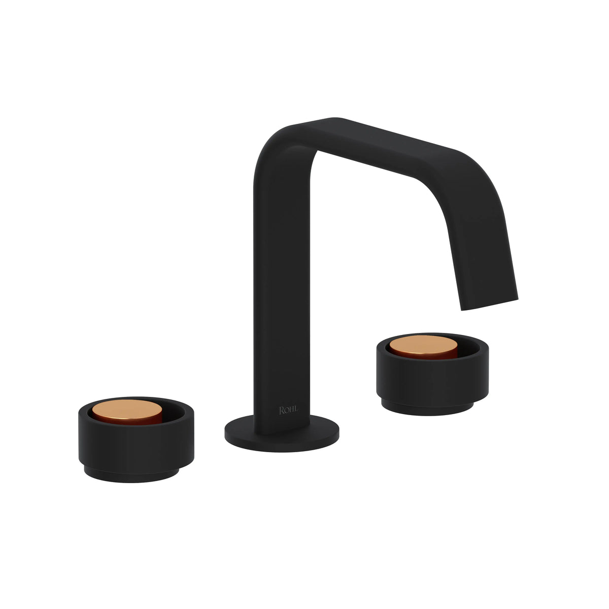 ROHL Eclissi Widespread Lavatory Faucet With U-Spout EC09D3 - Matte Black/Satin Gold