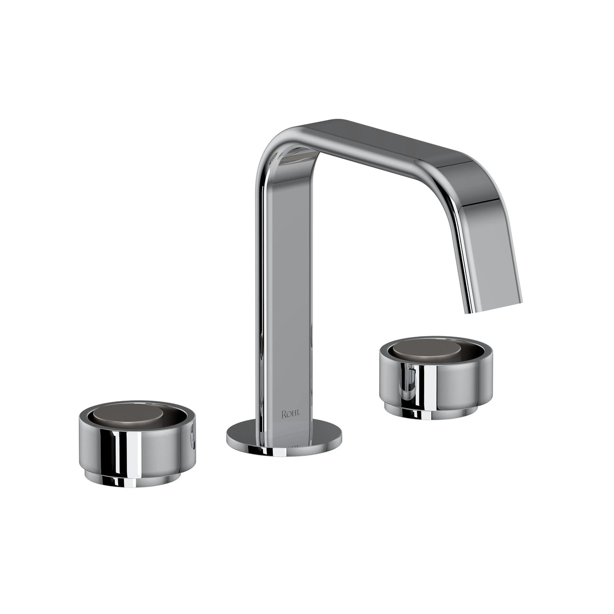 ROHL Eclissi Widespread Lavatory Faucet With U-Spout EC09D3 - Polished Chrome/Satin Nickel