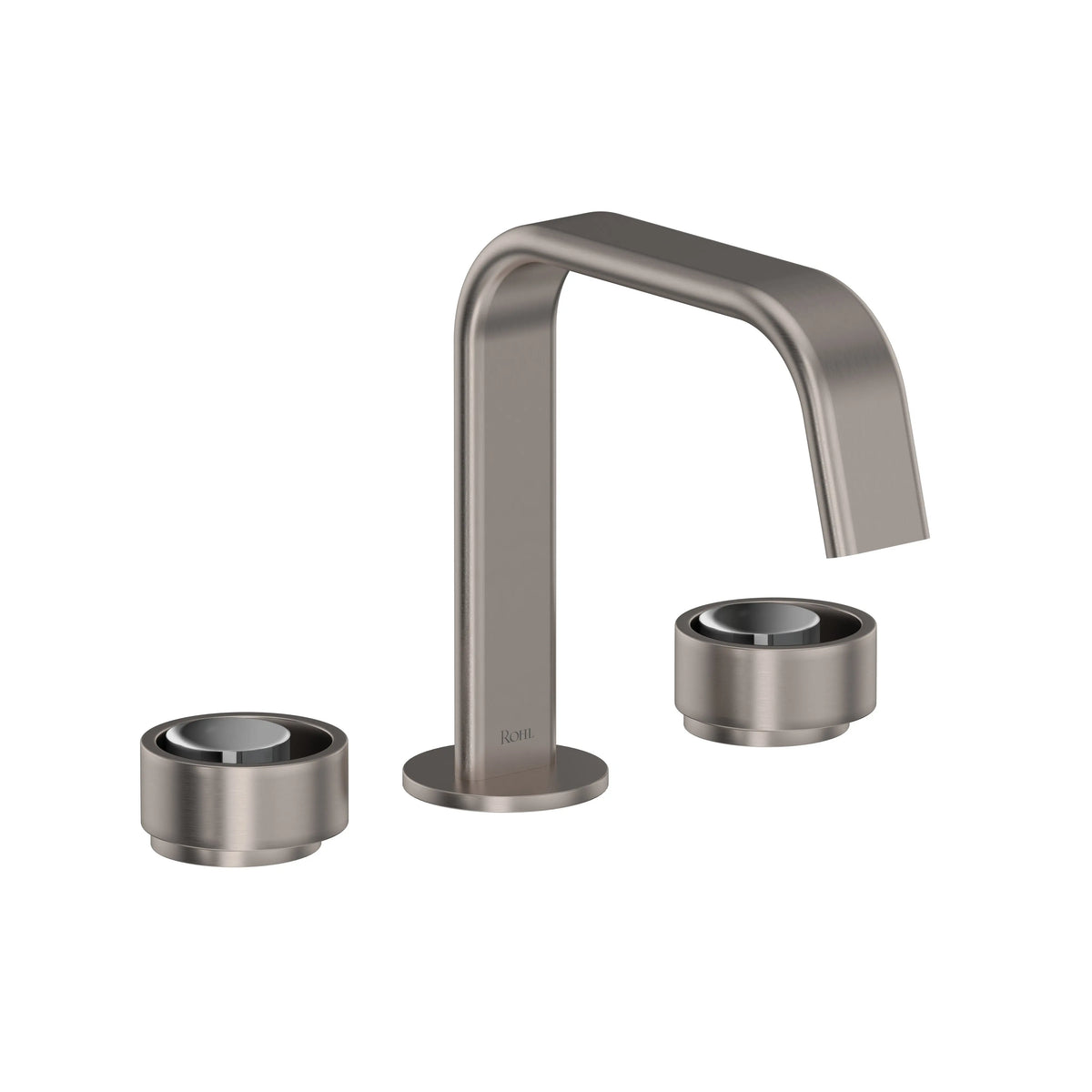 ROHL Eclissi Widespread Lavatory Faucet With U-Spout EC09D3 - Satin Nickel/Polished Chrome