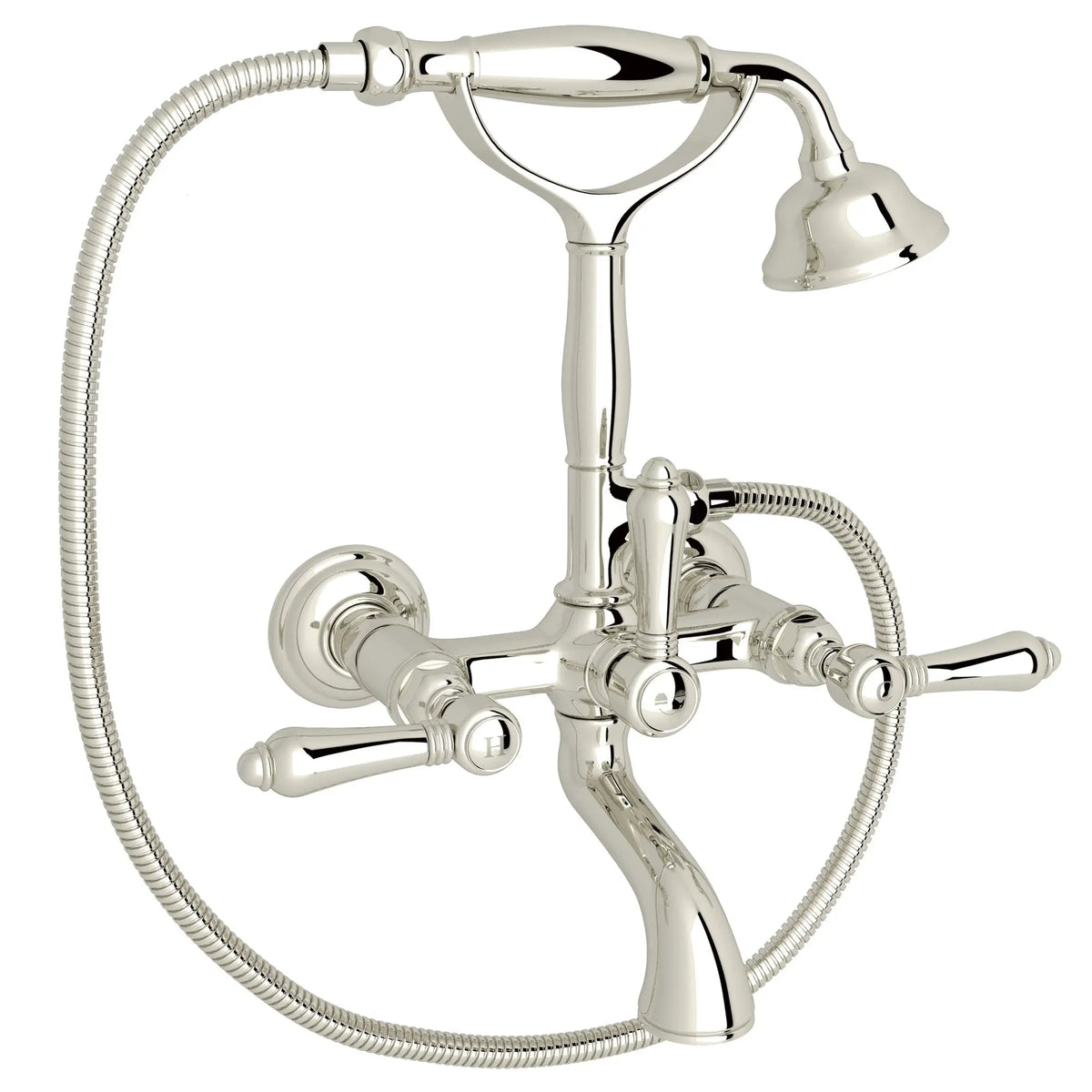 ROHL Exposed Wall Mount Tub Filler A1401LM - Polished Nickel