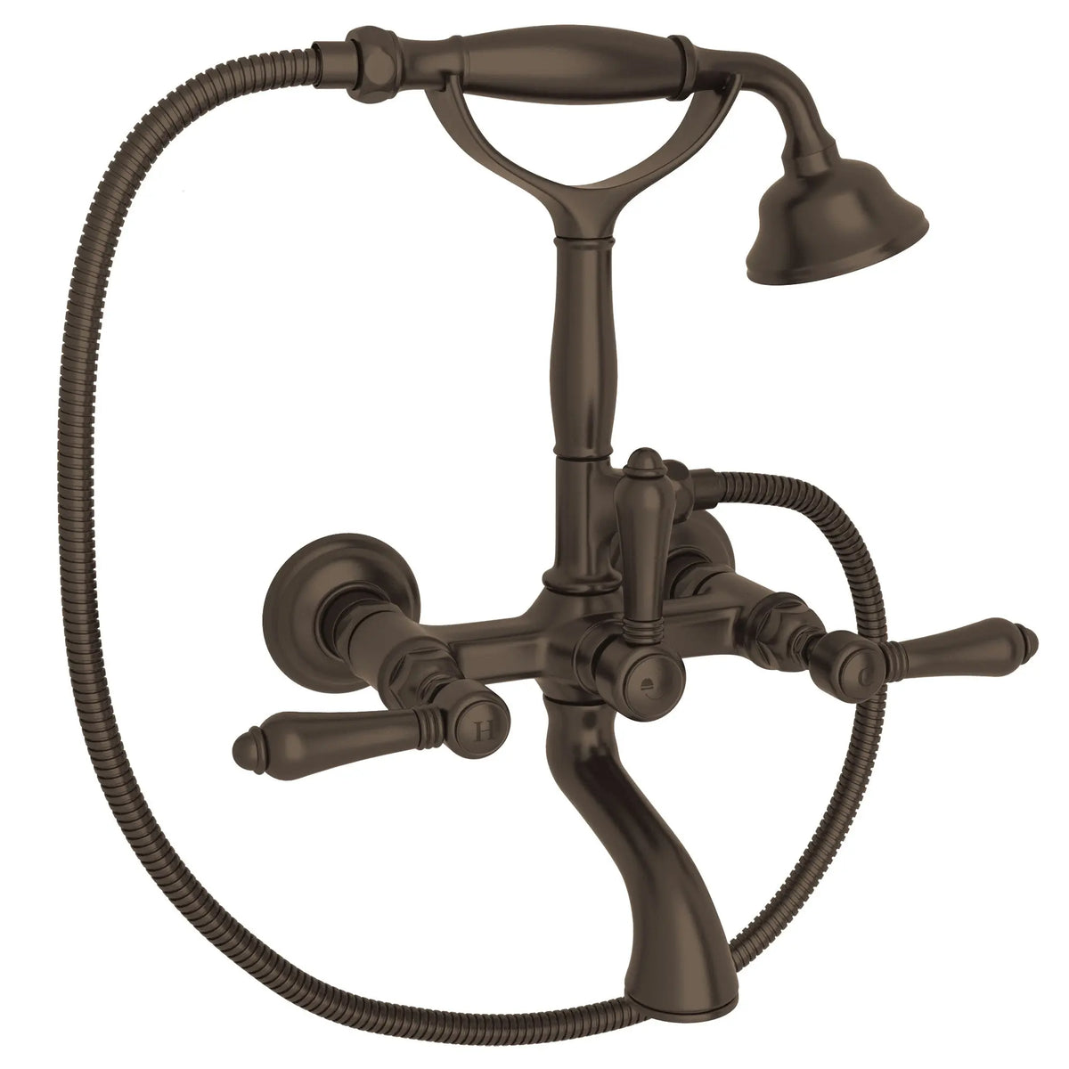 ROHL Exposed Wall Mount Tub Filler A1401LM - Tuscan Brass
