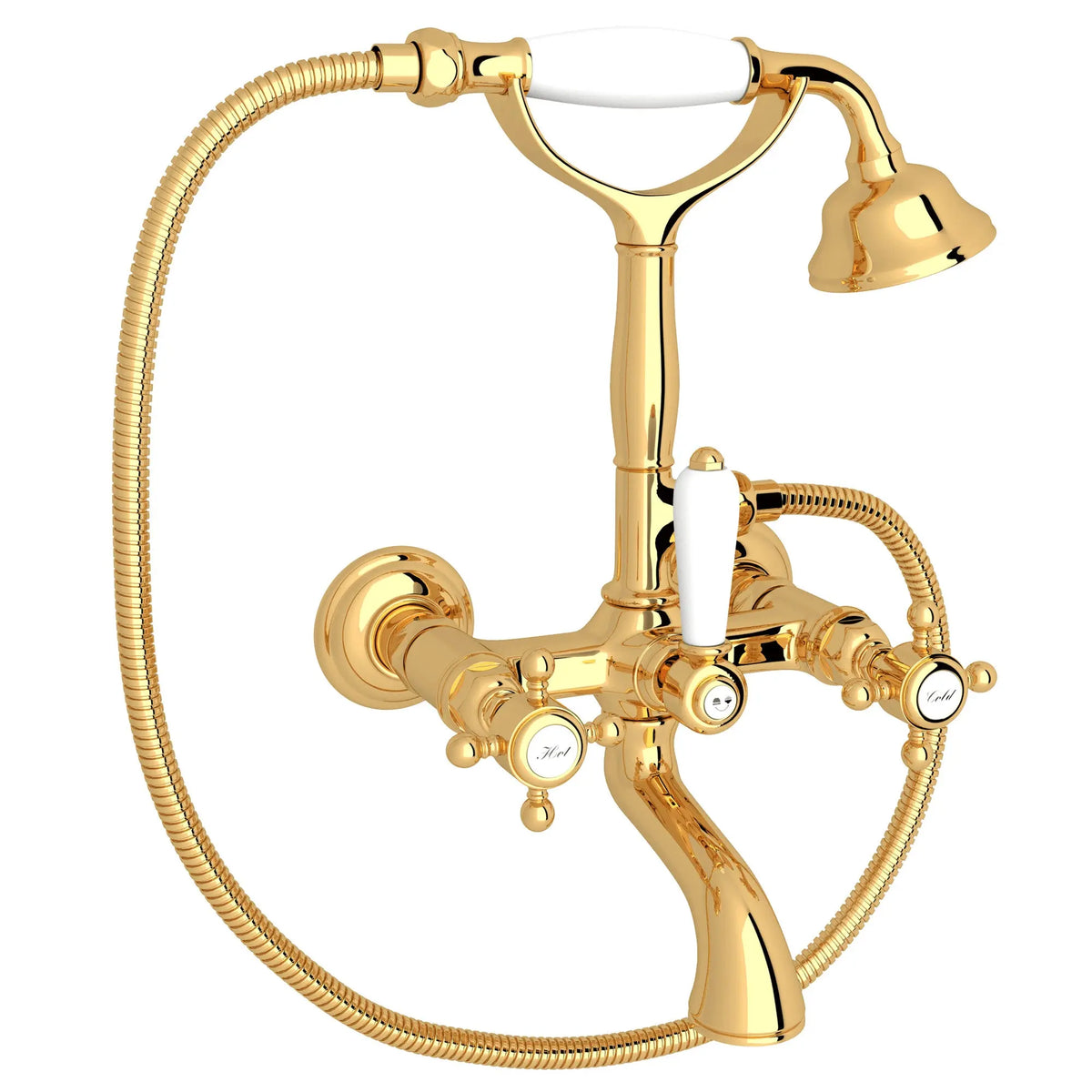 ROHL Exposed Wall Mount Tub Filler A1401XM - Italian Brass