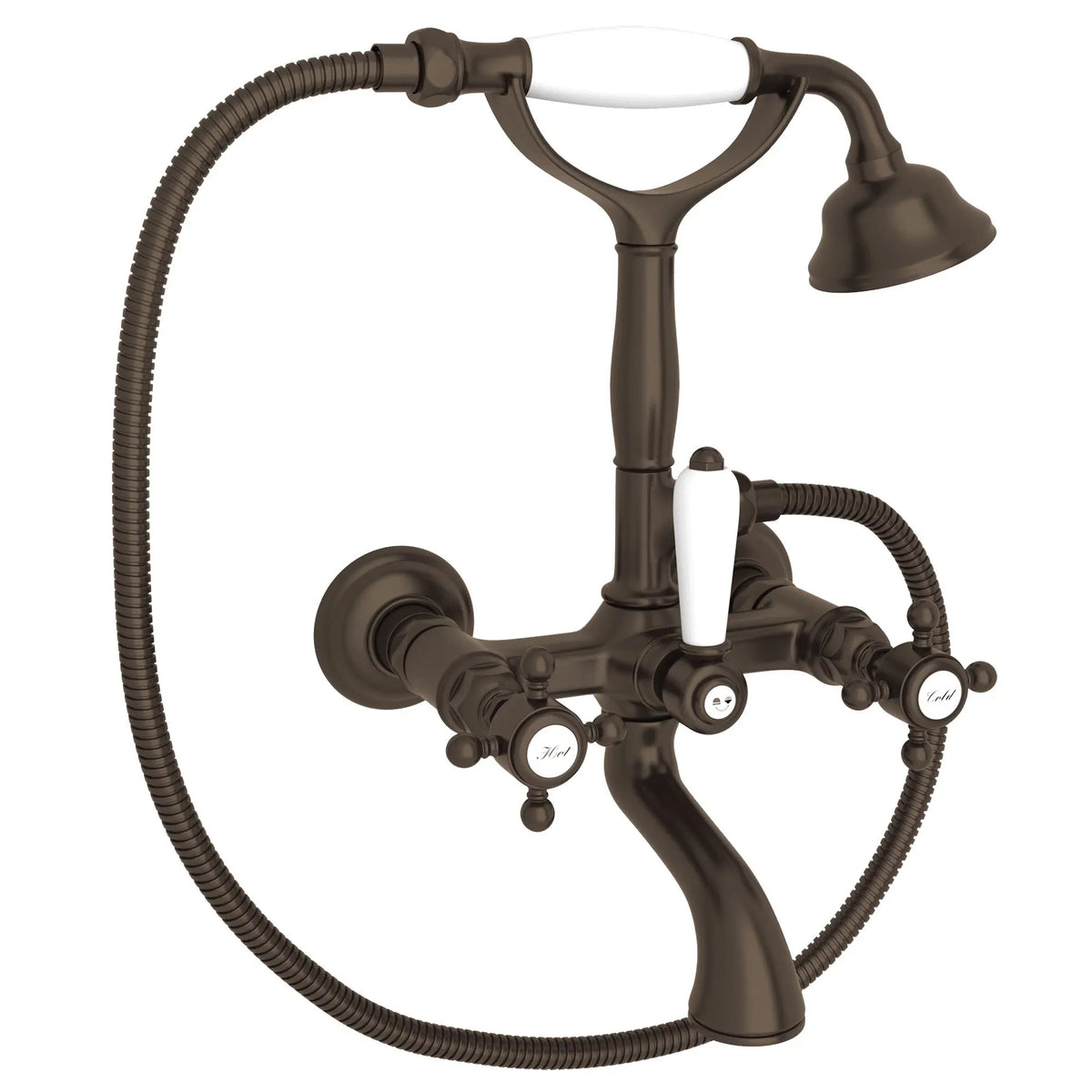 ROHL Exposed Wall Mount Tub Filler A1401XM - Tuscan Brass