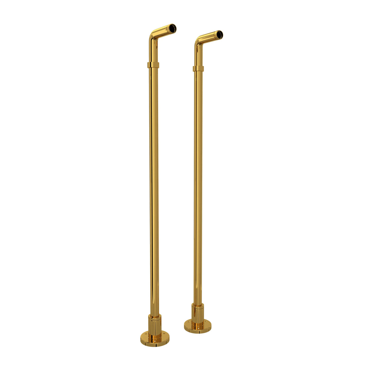ROHL Floor Pillar Unions ZA386 - Unlacquered Brass