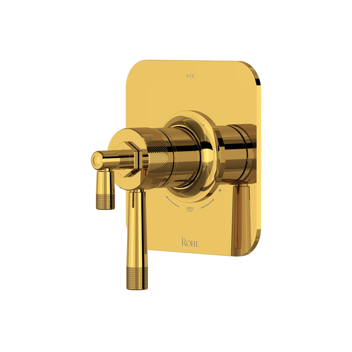 ROHL Graceline 1/2" Therm & Pressure Balance Trim With 3 Functions TMB23W1 - Unlacquered Brass
