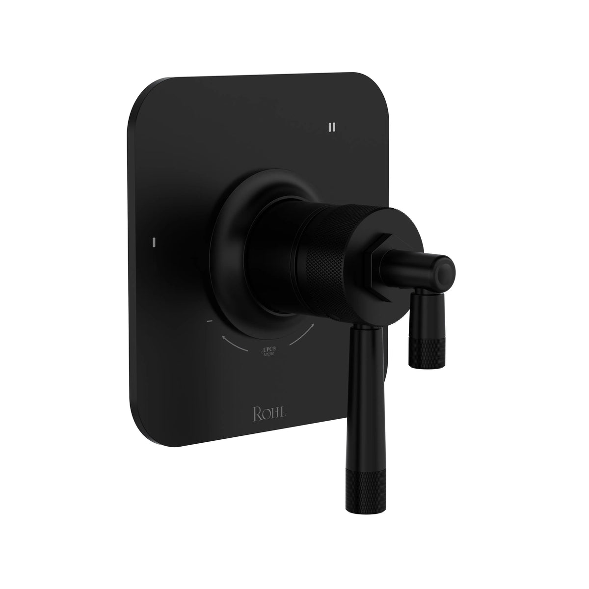 ROHL Graceline 1/2" Therm & Pressure Balance Trim With 3 Functions TMB47W1 - Matte Black