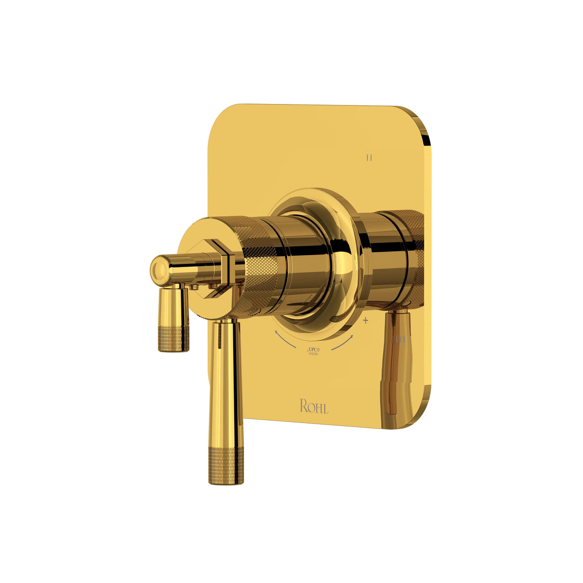 ROHL Graceline 1/2" Therm & Pressure Balance Trim With 5 Functions TMB45W1 - Unlacquered Brass