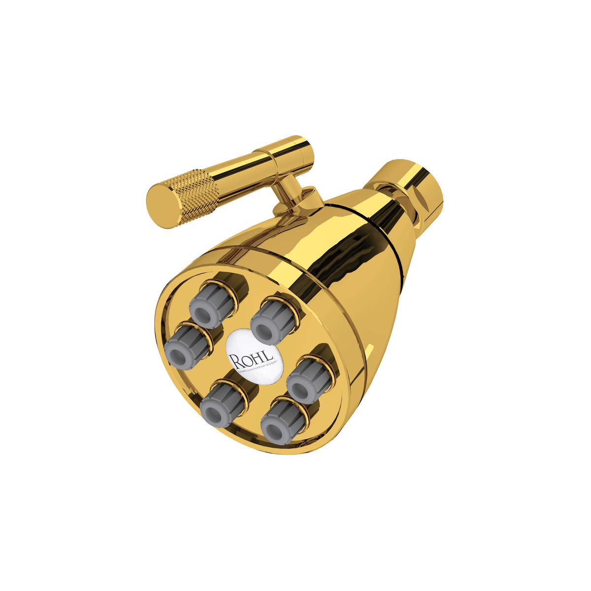 ROHL Graceline 3" Multi-Function Showerhead MB0190 - Unlacquered Brass
