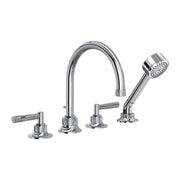 ROHL Graceline 4-Hole Deck Mount Tub Filler MB06D4 - Polished Chrome