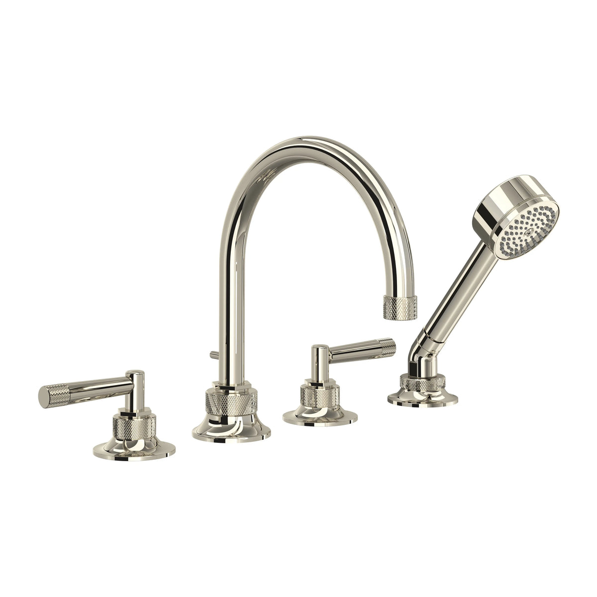 ROHL Graceline 4-Hole Deck Mount Tub Filler MB06D4 - Polished Nickel