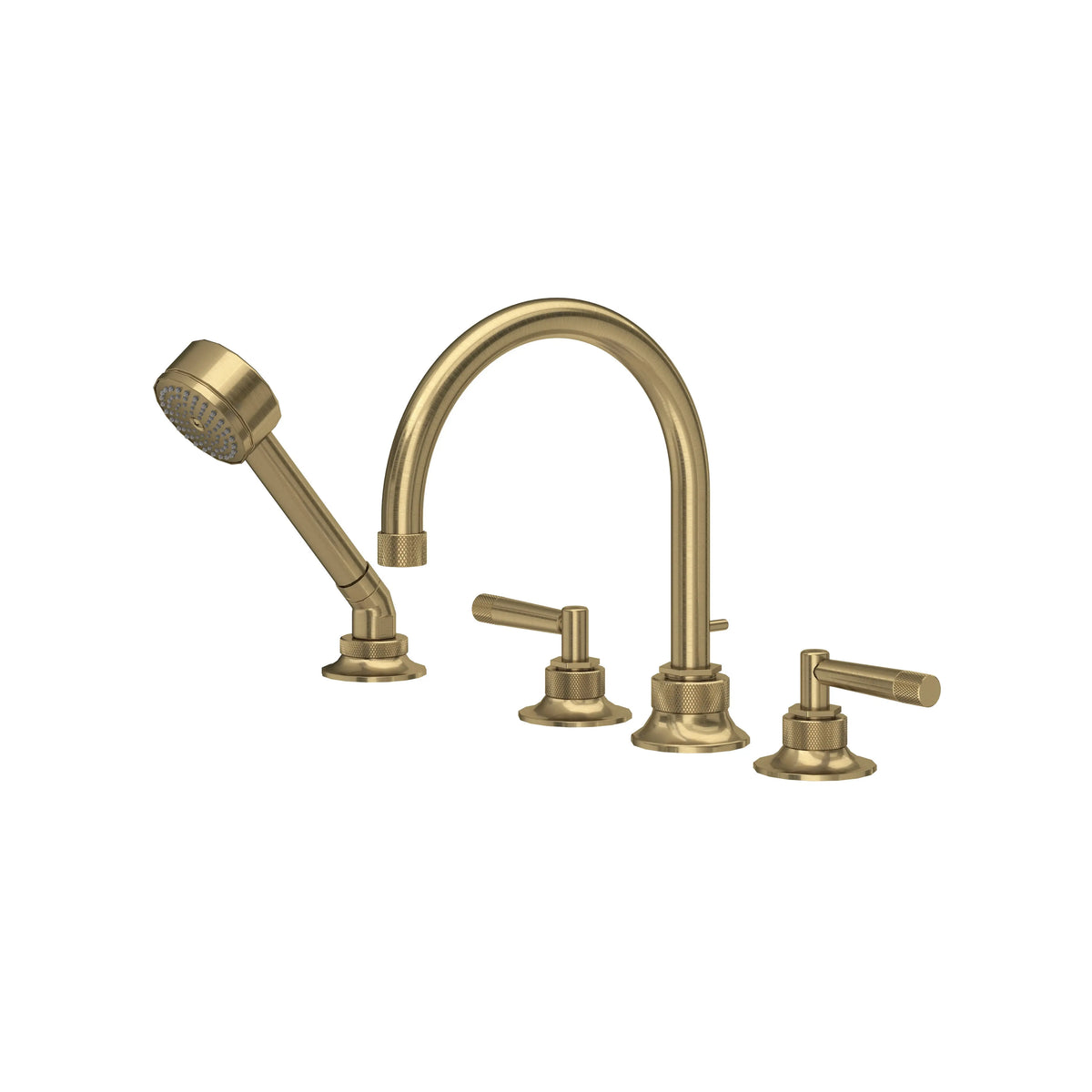 ROHL Graceline 4-Hole Deck Mount Tub Filler MB06D4 - Antique Gold