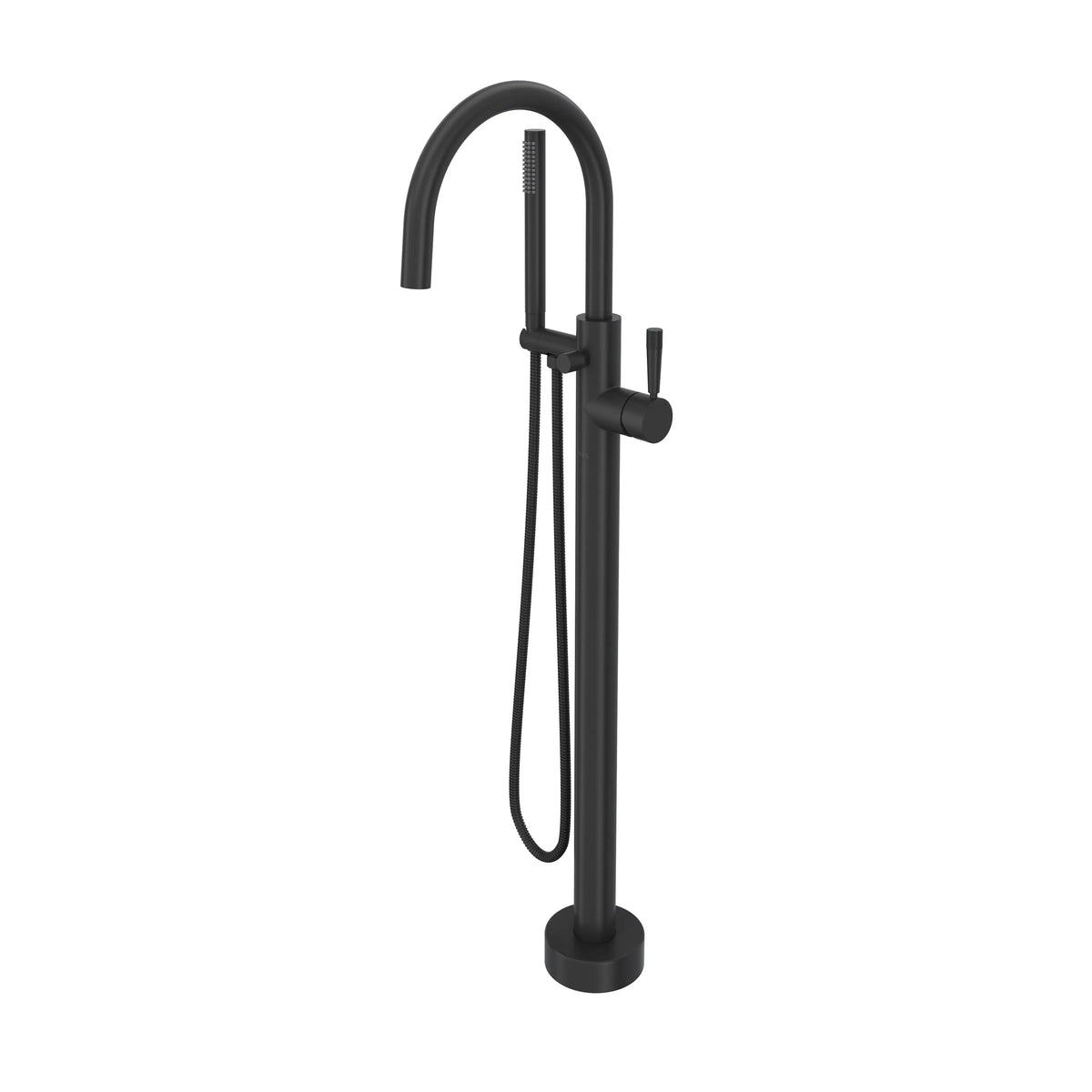 ROHL Graceline Knurled Single Hole Floor Mount Tub Filler Trim TMB06HF1 - Matte Black