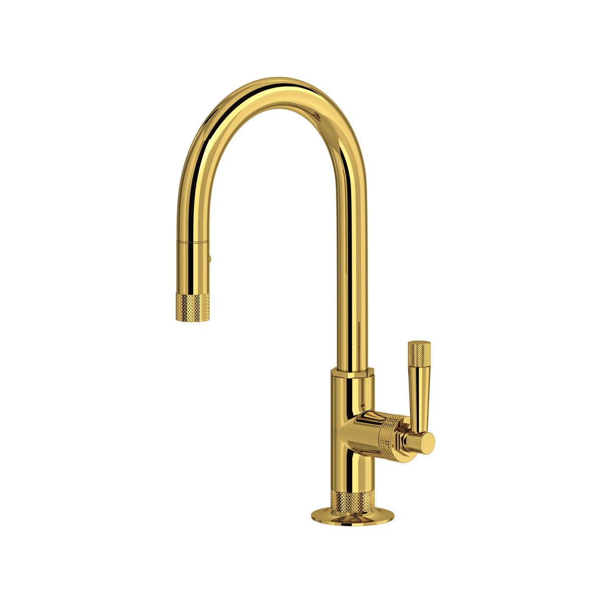 ROHL Graceline Pull-Down Bar/Food Prep Kitchen Faucet With C-Spout MB7930S - Unlacquered Brass