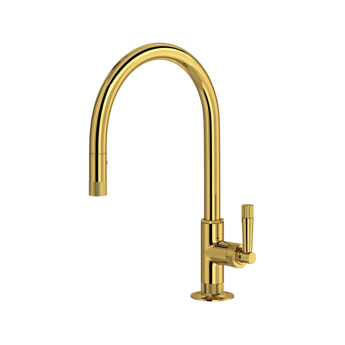 ROHL Graceline Pull-Down Kitchen Faucet With C-Spout MB7930 - Unlacquered Brass