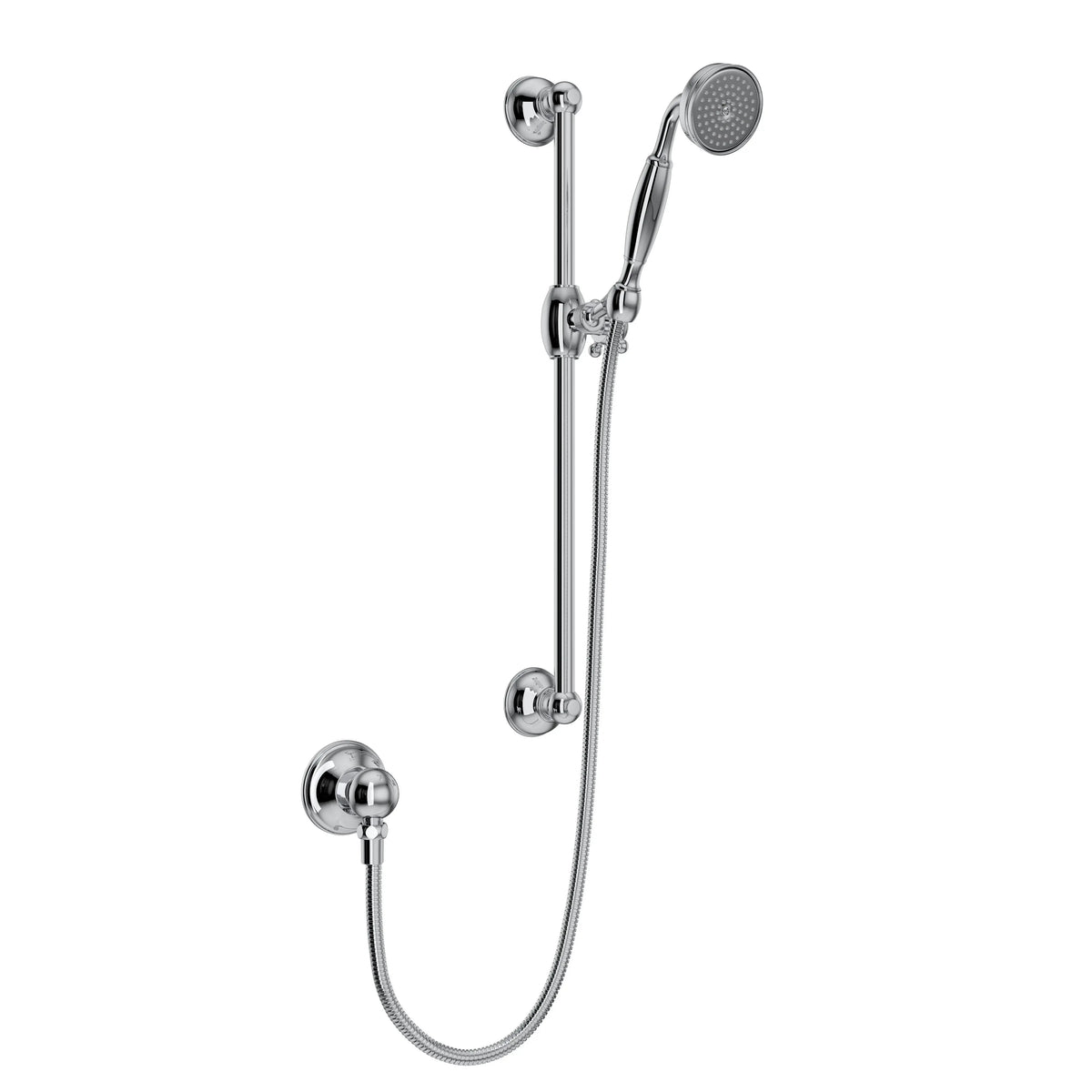 ROHL Handshower Set With 22" Slide Bar And Single Function Handshower 1301E - Polished Chrome