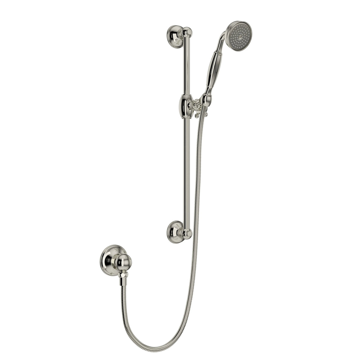 ROHL Handshower Set With 22" Slide Bar And Single Function Handshower 1301E - Polished Nickel