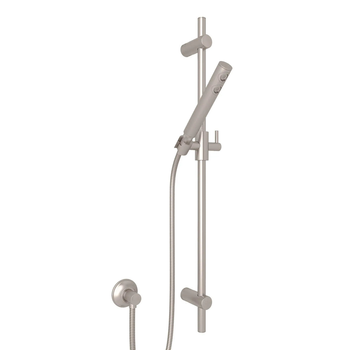 ROHL Handshower Set With 30" Slide Bar And Single Function Handshower 1600 - Satin Nickel