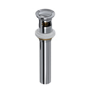 ROHL Lavatory Push Drain With Overflow 0127DOF - Polished Chrome