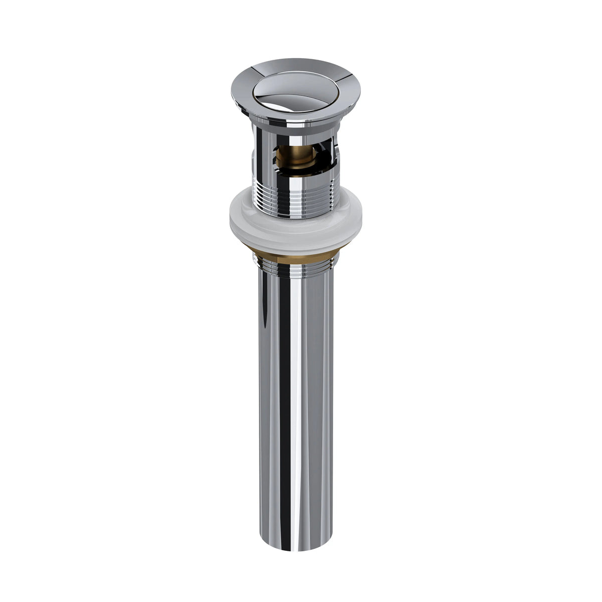 ROHL Lavatory Push Drain With Overflow 0127DOF - Polished Chrome