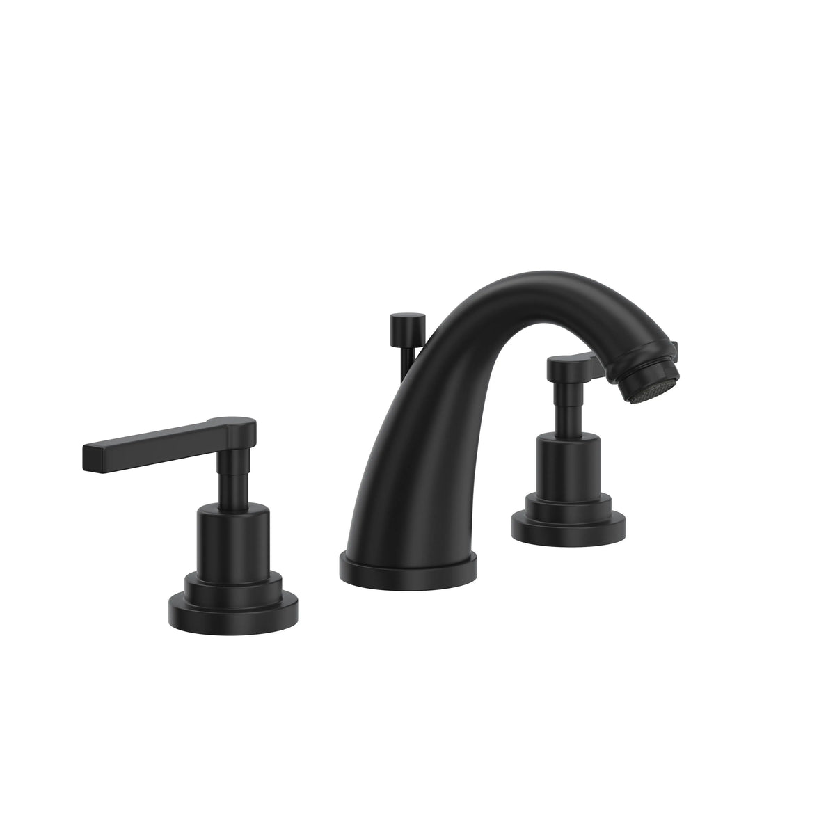 ROHL Lombardia Widespread Lavatory Faucet With C-Spout A1208LM - Matte Black