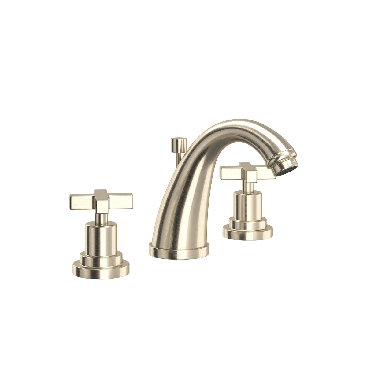 ROHL Lombardia Widespread Lavatory Faucet With C-Spout A1208XM - Satin Nickel
