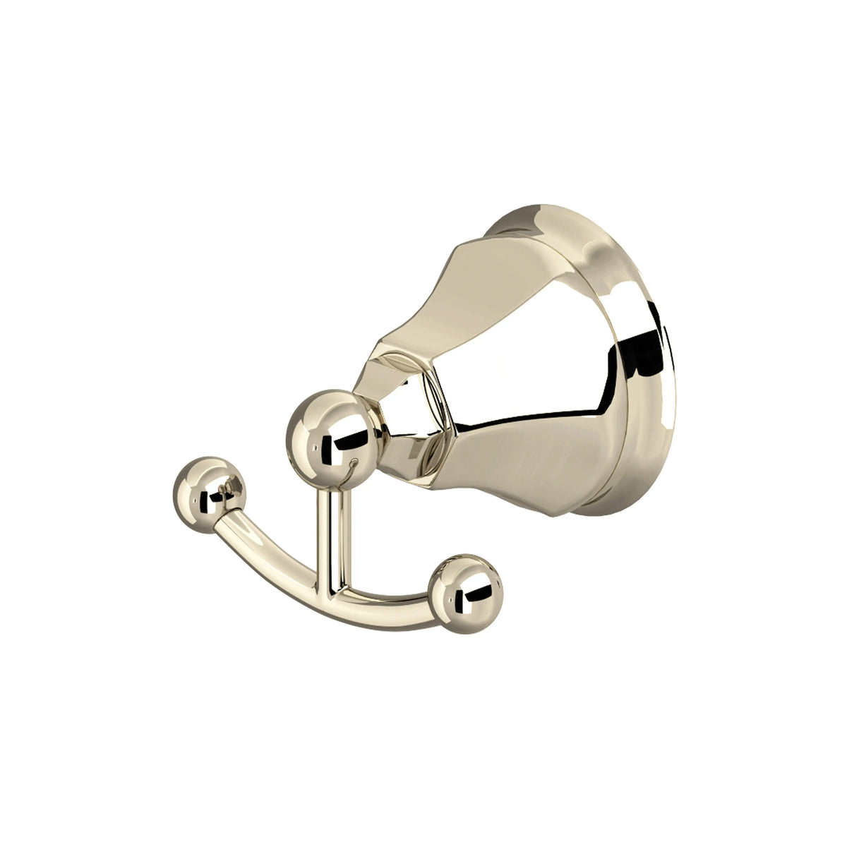 ROHL Palladian Double Robe Hook A6881 - Polished Nickel