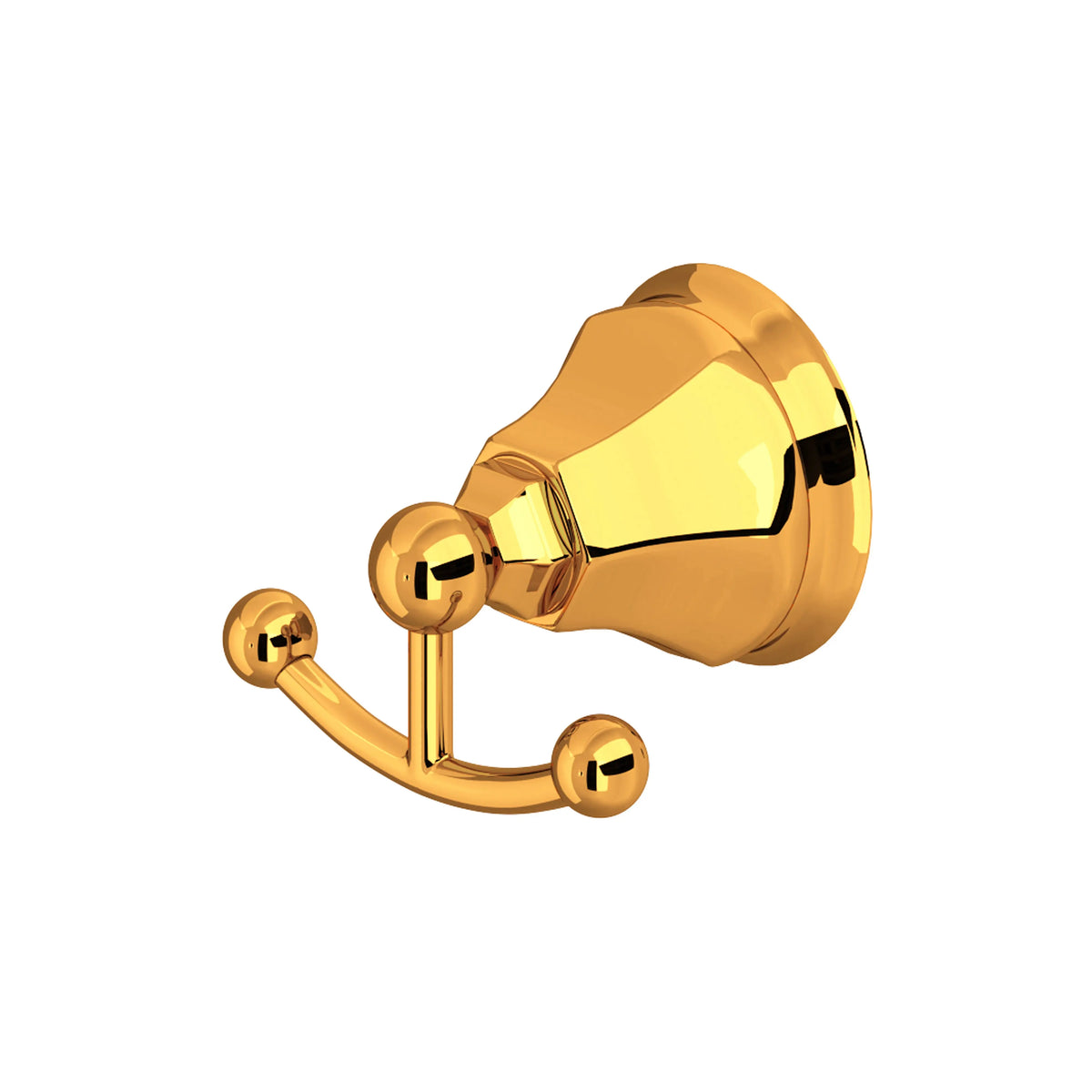 ROHL Palladian Double Robe Hook A6881 - Italian Brass