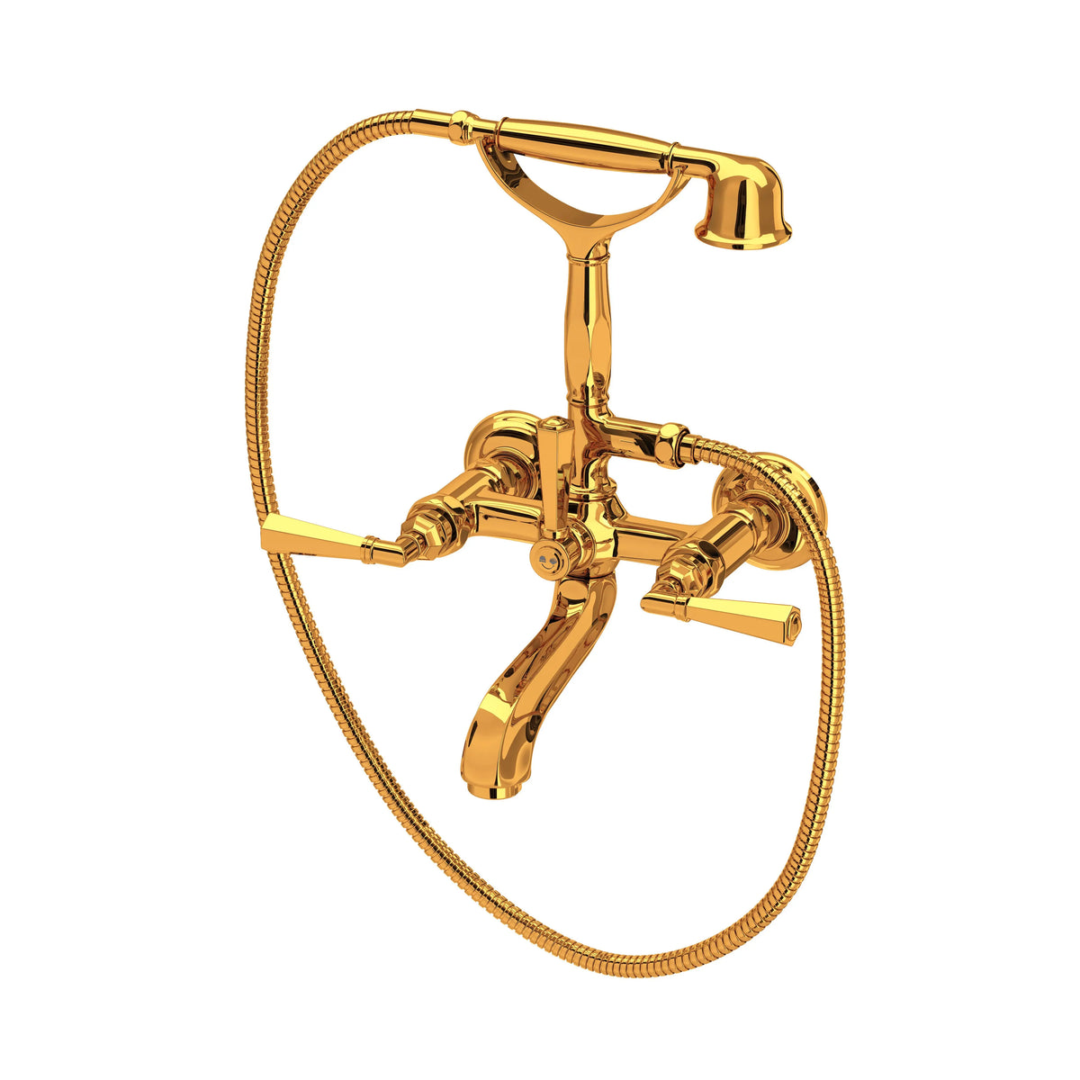 ROHL Palladian Exposed Wall Mount Tub Filler A1901 - Italian Brass