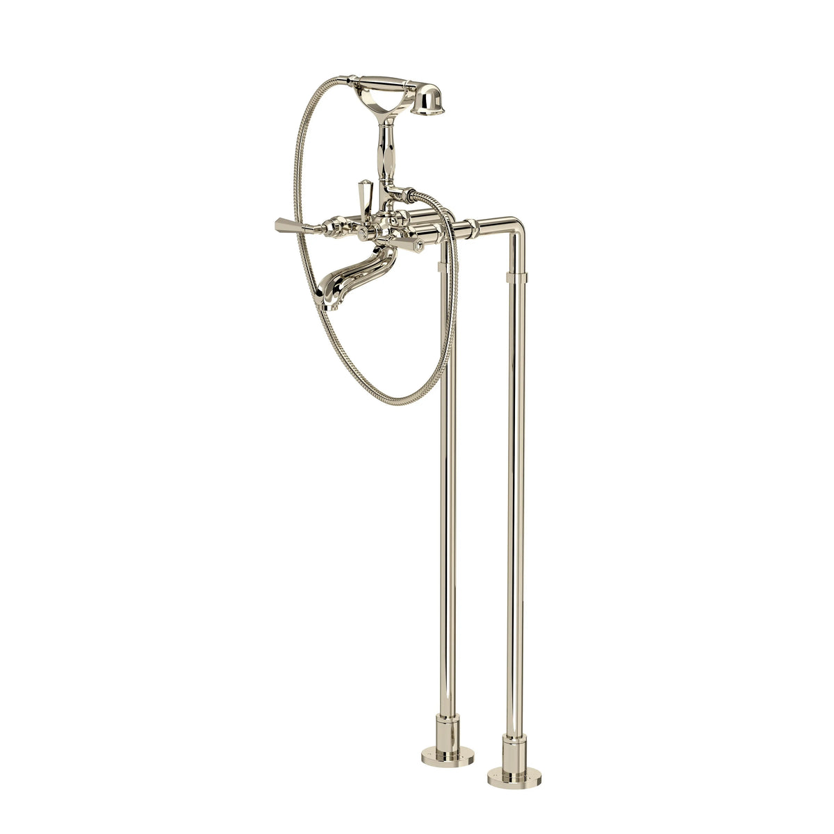 ROHL Palladian Floor Mount Tub Filler AKIT1901N - Polished Nickel