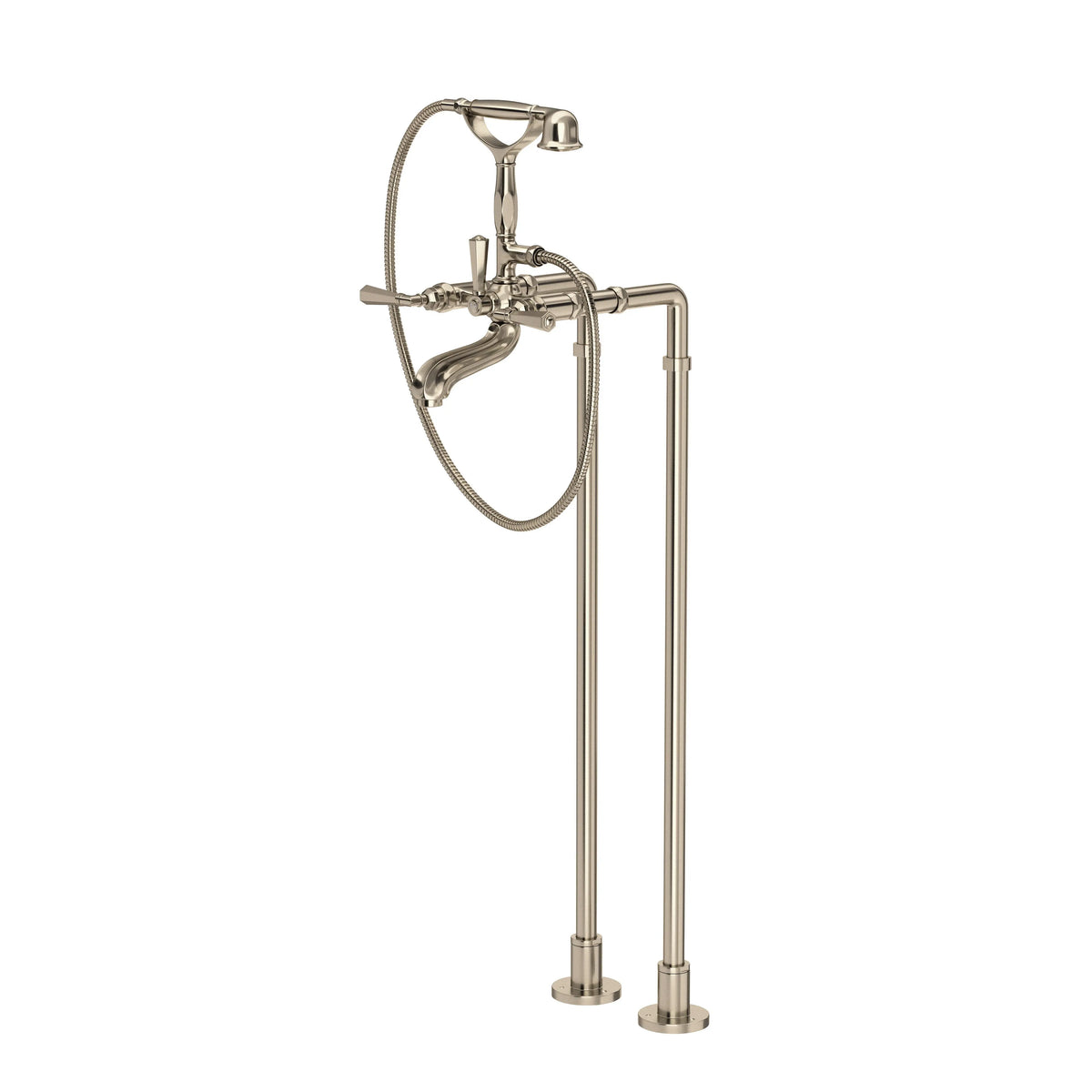 ROHL Palladian Floor Mount Tub Filler AKIT1901N - Satin Nickel