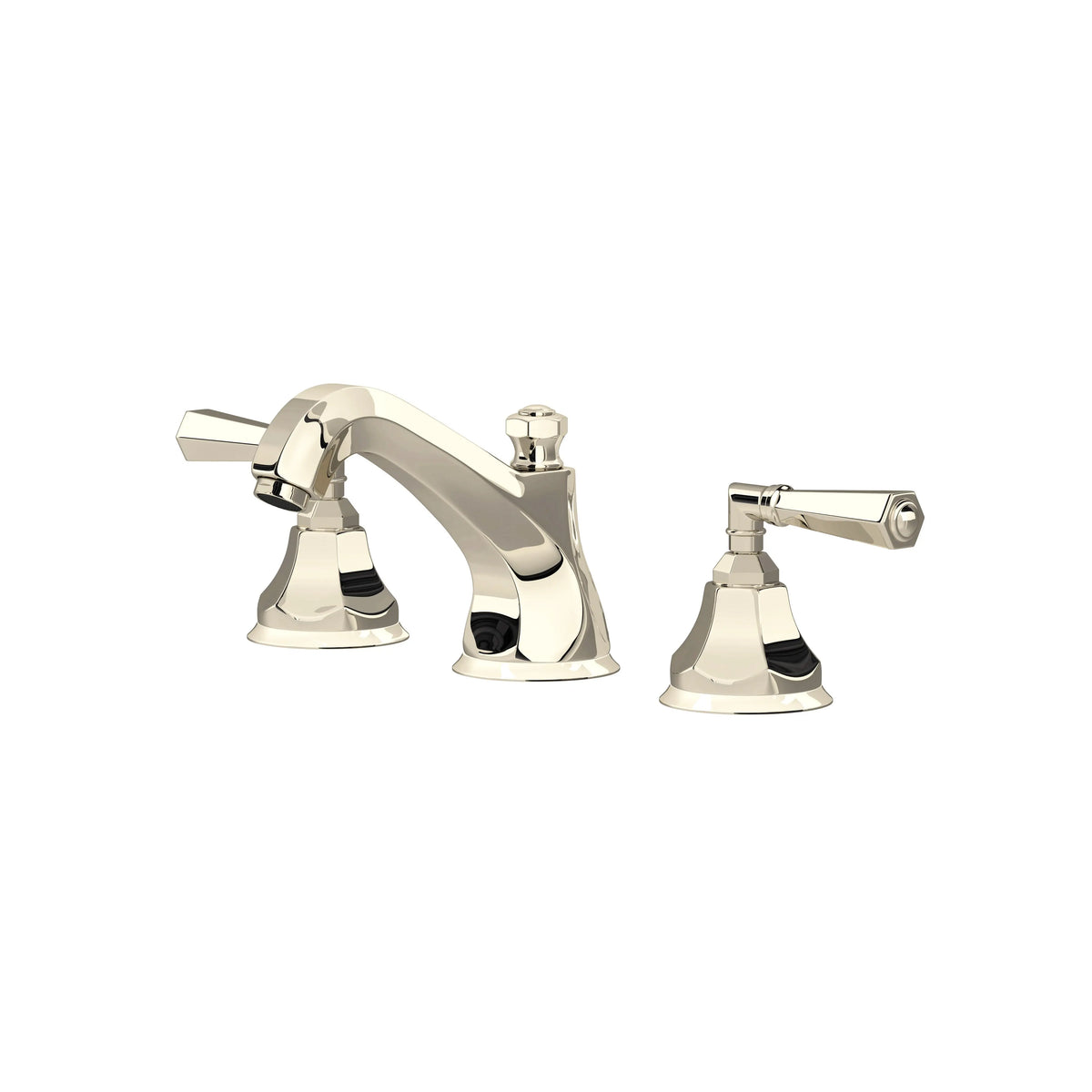 ROHL Palladian Widespread Lavatory Faucet With Low Spout A1908 - Polished Nickel
