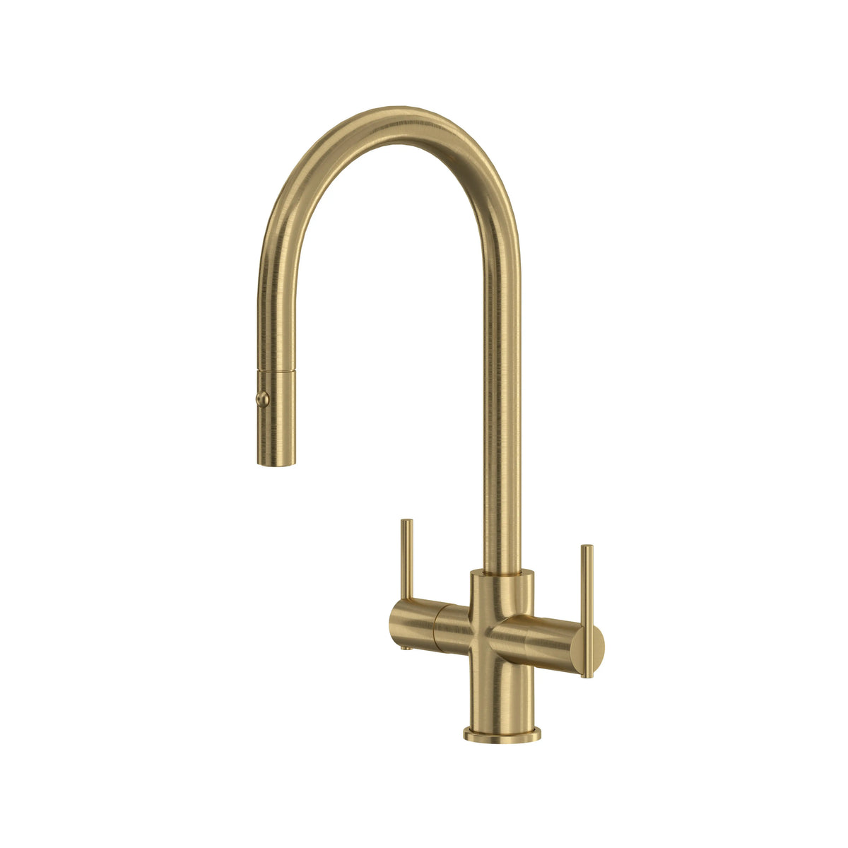 ROHL Pirellone Two Handle Pull-Down Kitchen Faucet CY657 - Antique Gold
