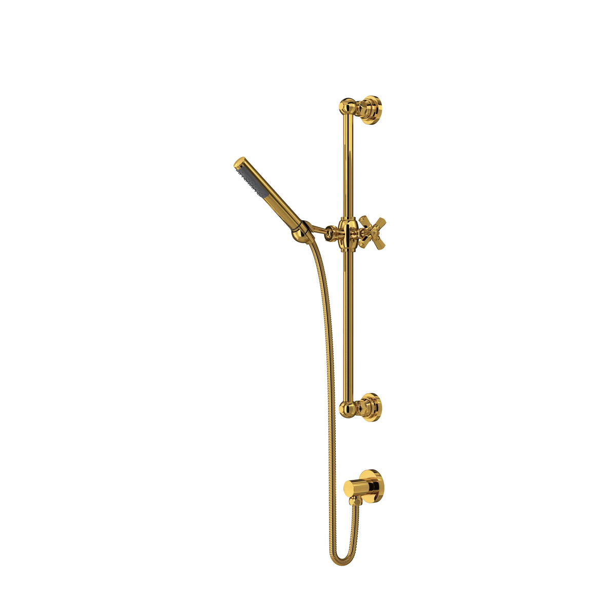 ROHL San Giovanni Handshower Set With 21" Slide Bar And Single Function Handshower AKIT8073 - Unlacquered Brass