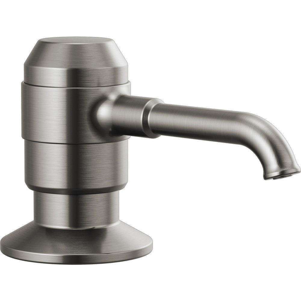 Delta Broderick Soap/Lotion Dispenser With Bottle - Black Stainless