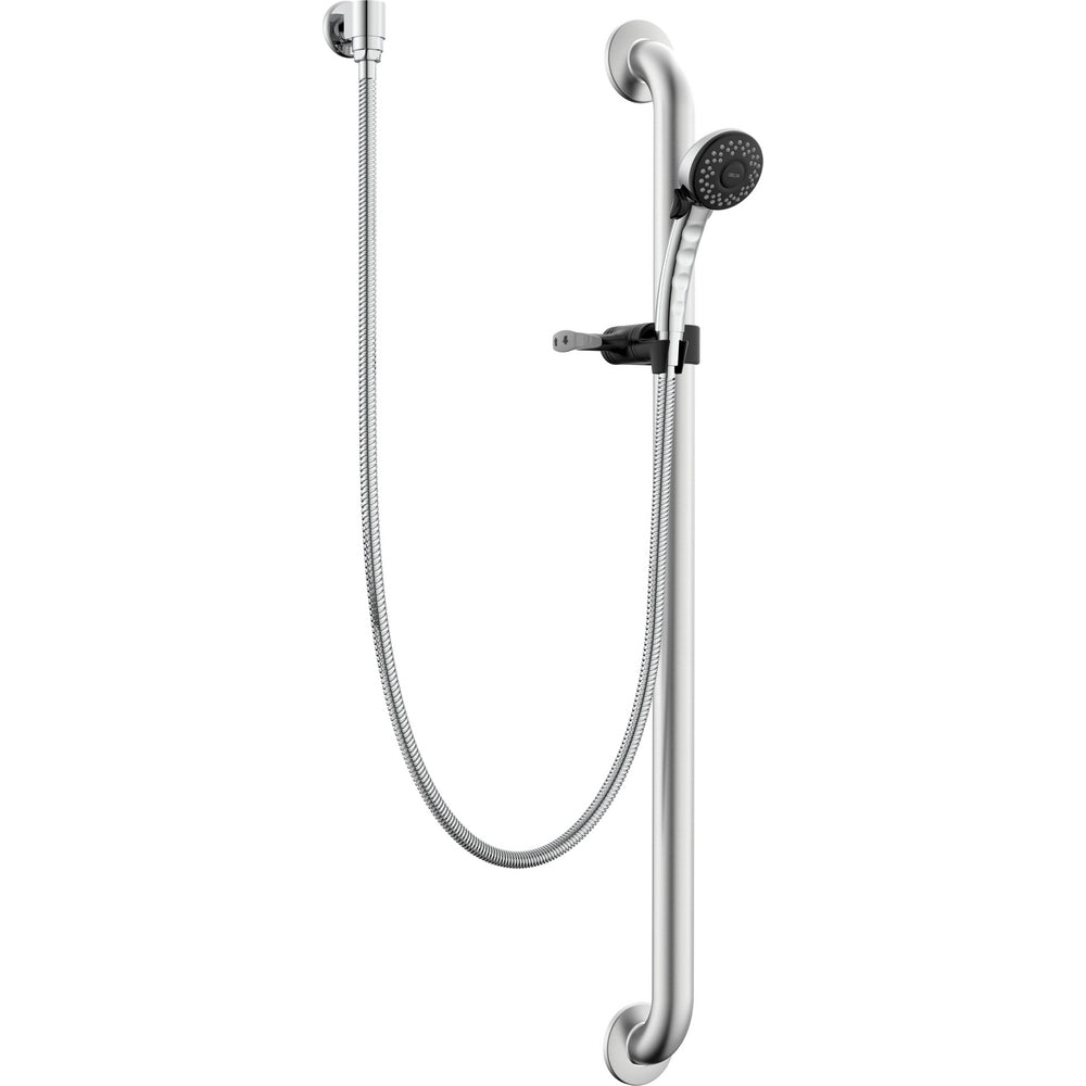 Delta Commercial RPW336HDF-1.5C Single Function Hand Shower with Grab Bar and Elbow - Chrome