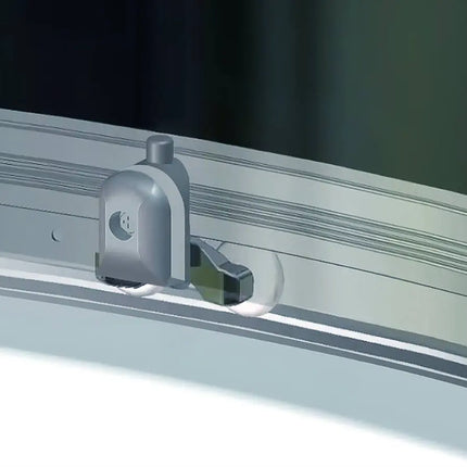 Radia Neo-angle 40 x 40 x 71 ½ in. 6 mm Sliding Shower Door for Corner Installation with Clear glass in Chrome - Plumbing Market