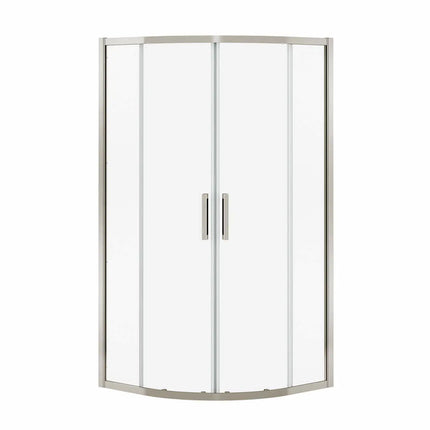 Radia Neo-round 36 x 36 x 71 ½ in. 6 mm Sliding Shower Door for Corner Installation with Clear glass in Brushed Nickel - Plumbing Market