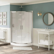 Radia Neo-round 38 x 38 x 71 ½ in. 6 mm Sliding Shower Door for Corner Installation with Clear glass in Chrome - Plumbing Market