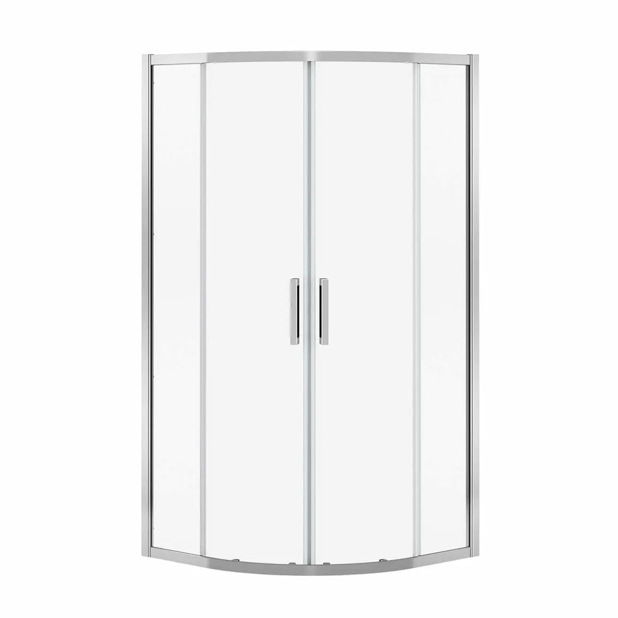 Radia Neo-round 38 x 38 x 71 ½ in. 6 mm Sliding Shower Door for Corner Installation with Clear glass in Chrome - Plumbing Market