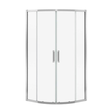 Radia Neo-round 40 x 40 x 71 ½ in. 6 mm Sliding Shower Door for Corner Installation with Clear glass in Chrome - Plumbing Market