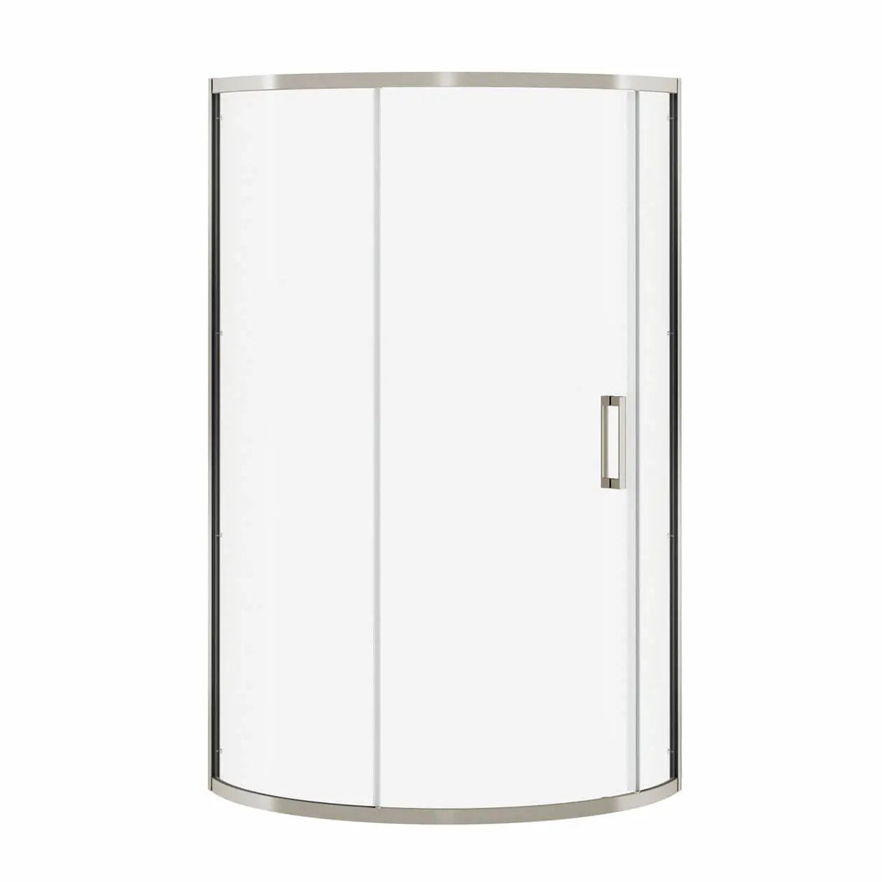 Radia Round 36 x 36 x 71 ½ in. 6 mm Sliding Shower Door for Corner Installation with Clear glass in Brushed Nickel - Plumbing Market