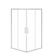 Radia Square 42 x 42 x 71 ½ in. 6 mm Sliding Shower Door for Corner Installation with Clear Glass in Chrome - Plumbing Market
