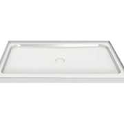 Rectangular Base 4834 3 in. Acrylic Alcove Shower Base with Center Drain in White - Plumbing Market