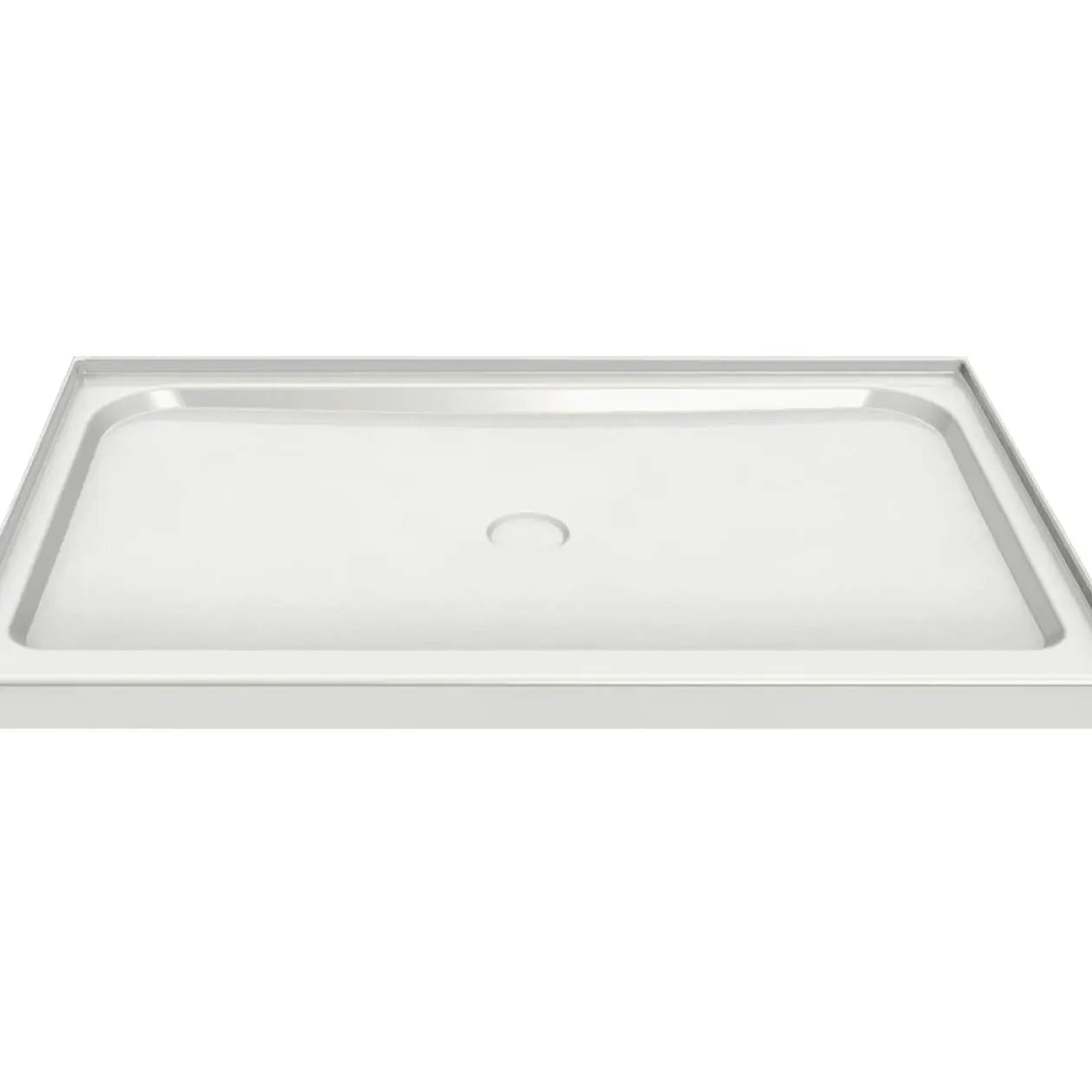 Rectangular Base 4834 3 in. Acrylic Alcove Shower Base with Center Drain in White - Plumbing Market