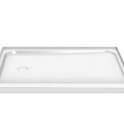 Rectangular Base 6036 3 in. Acrylic Alcove Shower Base with Left-Hand Drain in White - Plumbing Market