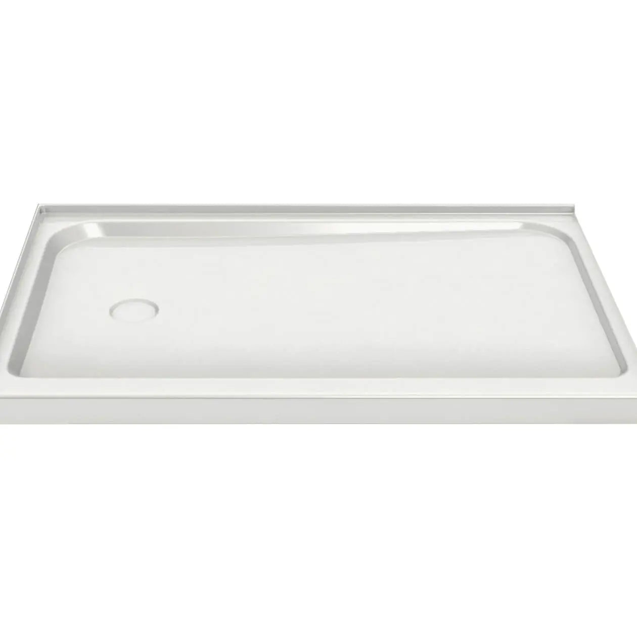 Rectangular Base 6036 3 in. Acrylic Corner Left or Right Shower Base with Left-Hand Drain in White - Plumbing Market